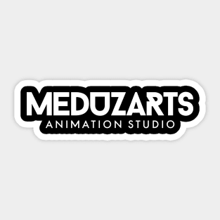 Meduzarts white - Large logo Sticker